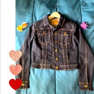 Navy Blue Denim Jean Jacket
